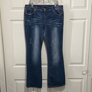 Ariya Dark Blue Flare Jeans, 15/16